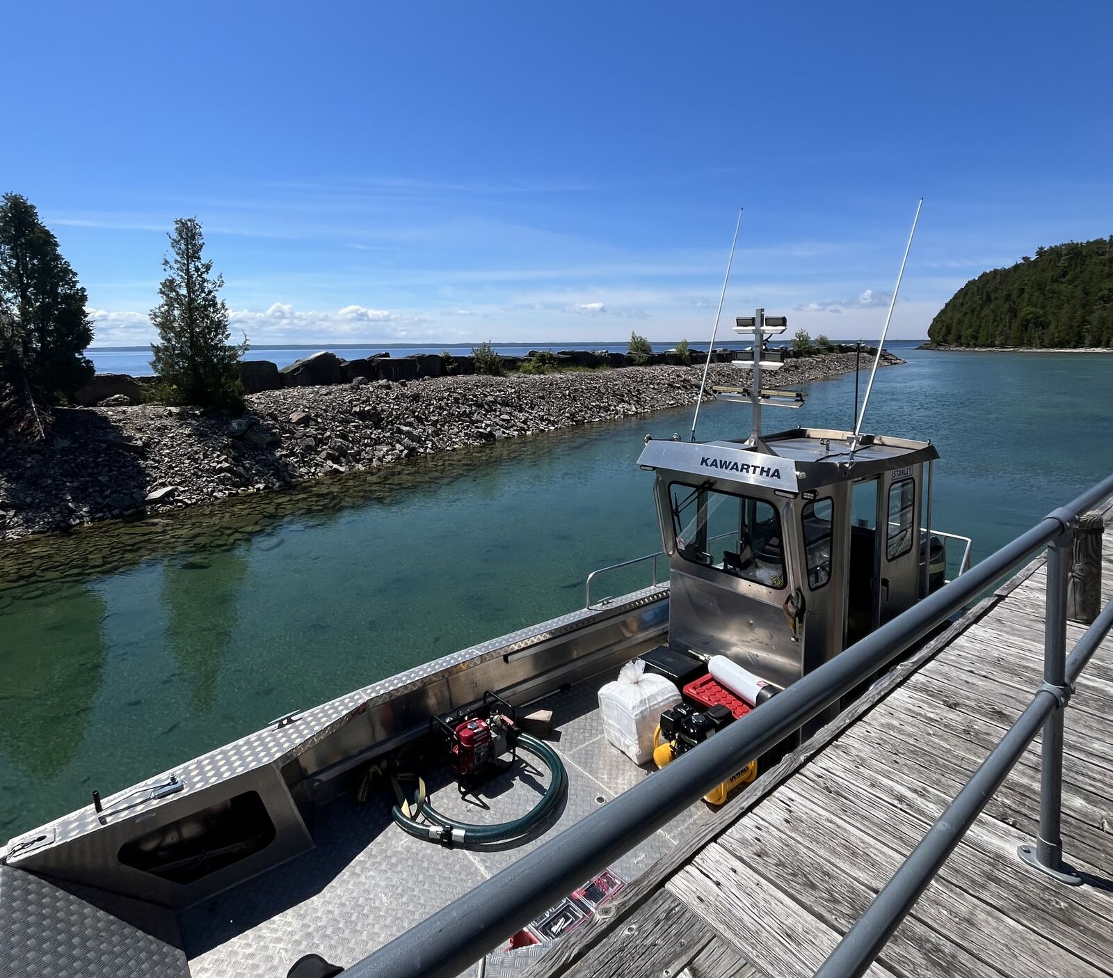 HD Marine workboat at the dock